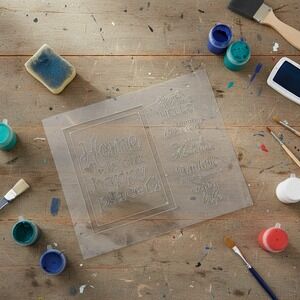 Crafter's Closet Phrase Stencils 2 Pack 13 Phrases‎ Each